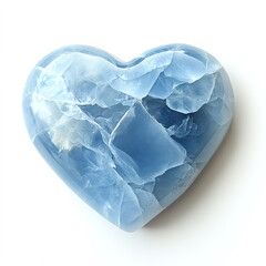 Obraz premium A beautiful blue heart-shaped stone, showcasing unique textures and colors, perfect for decorative purposes or wellness practices.