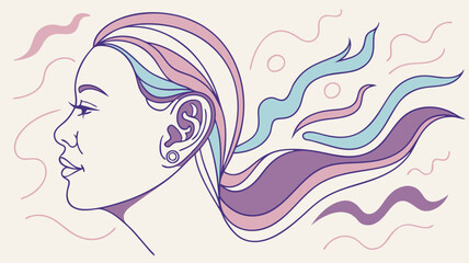 Abstract Art of Human Ear with Flowing Colors – Perfect for AI and Creative Projects.