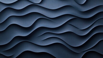 Obraz premium Textured Waves in Deep Blue Tones for Modern Background Designs