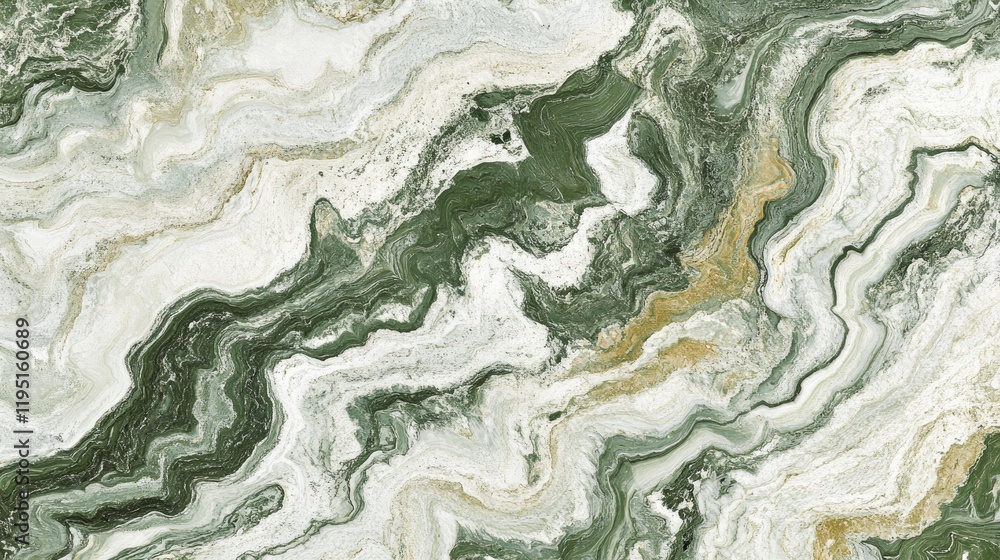 Poster elegant green marble texture with swirling patterns and striking lines