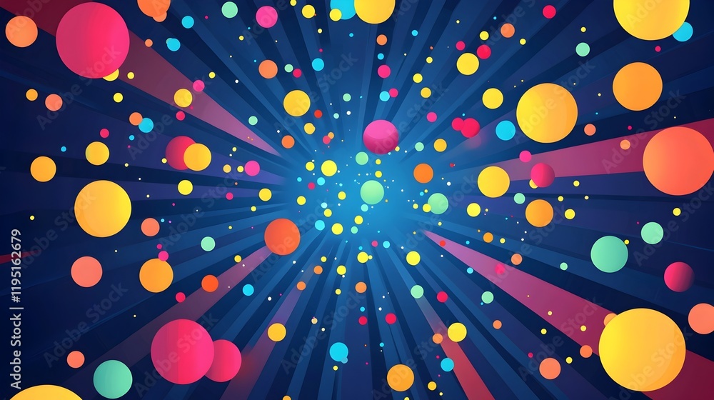 Poster a colorful background with many small circles