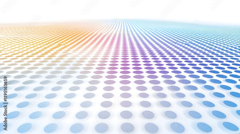 Poster a colorful wave with many dots