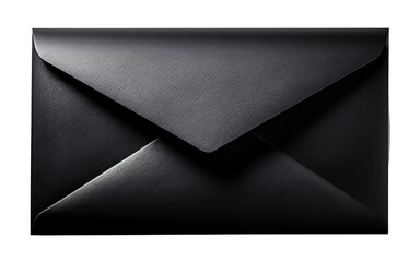 Black Envelope Isolated On Transparent Background