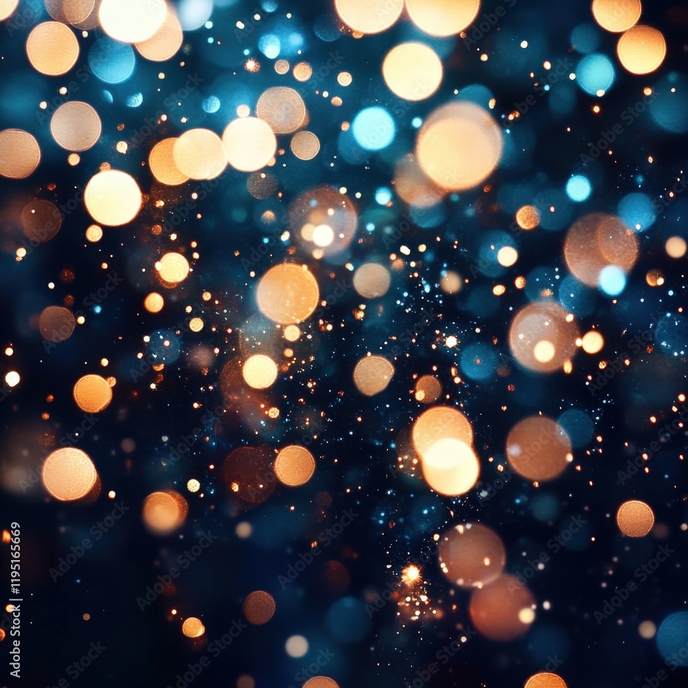 Poster sparkling bokeh lights: a stunning abstract background of colorful glowing orbs for creative project