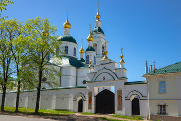 The gates to the ancient Epiphany Monastery. Uglich, Yaroslavl region, Russia