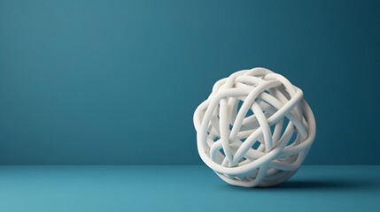 Futuristic Interconnected Globe on Pastel Navy Backdrop,3D