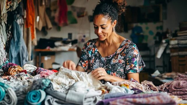 A woman nurse spearheads a community initiative to upcycle old textiles into sustainable fashion items