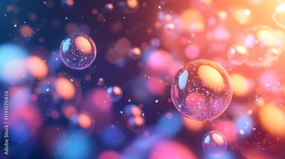 Poster captivating abstract background featuring sparkling gradients modern playful elements and a vibrant 