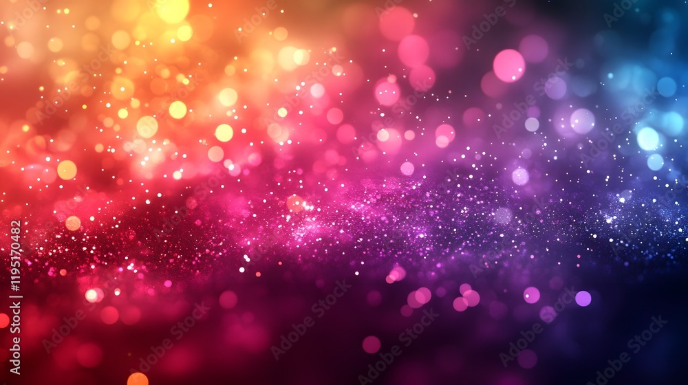 Poster vibrant and ethereal shimmering highlights in colorful and luminescent gradients smooth and captivat