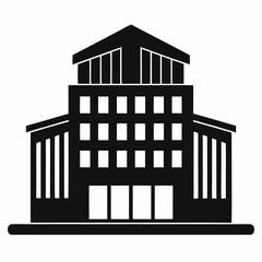 Corporate Building Silhouette Vector Art