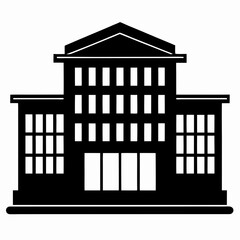 Corporate Building Silhouette Vector Art