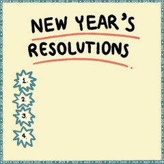 New year’s resolutions colorful