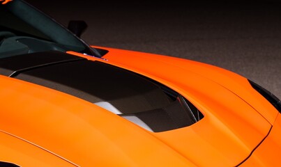Carbon fiber car hood