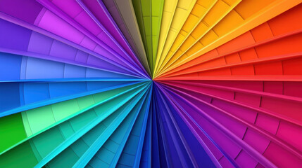 Fototapeta premium Vibrant color wheel showcasing spectrum of hues in circular design