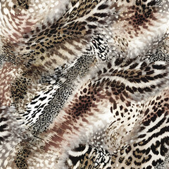Exquisite seamless pattern showcasing wild animal skin textures for creative digital printing