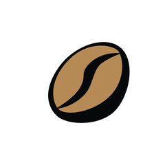 Coffee beans pile icon illustration isolated on white background.