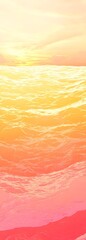 A glowing tropical sunrise gradient of mango orange, coral pink, and soft yellow blending dynamically.