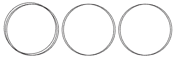 Highlight oval circle hand drawn doodle frames. Free pencil round lines. Round brush mark.