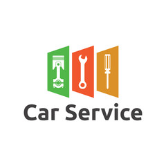 Auto parts logo design. Automotive parts, automobile repairing car, vector design and illustration