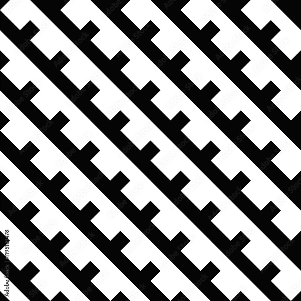 Poster diagonal monochrome pattern background - abstract seamless repeating vector graphic design