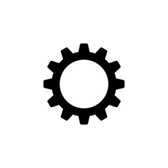 Vector silhouette of gear or cog wheel vector design and illustration