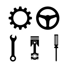 Set of Auto parts icon design. Automotive parts, automobile repairing car, vector design and illustration