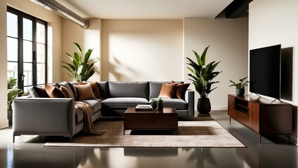 Fototapeta premium modern living room interior