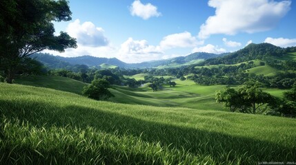 Obraz premium Serene Rolling Hills Landscape