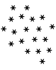 It's snowing, weather phenomenon sign, snowflakes - vector silhouette picture. Snowflakes, it's snowing	