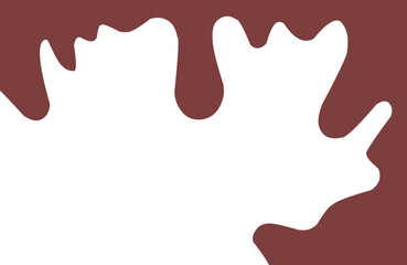 Melted chocolate isolated. Decoration background.