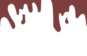 Melted chocolate isolated. Decoration background.