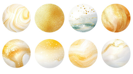 Golden Abstract Circles Collection 