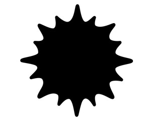 Solar eclipse, sun - picture for a logo or pictogram. Eclipse picture for sign or icon	