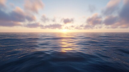 Obraz premium A Sunset over the Ocean with a Beautiful Sky