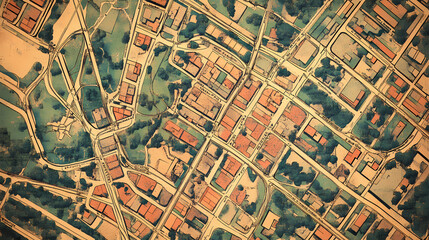 Obraz premium Retro us city map of winston salem, north carolina. vintage street map. Windstone. Illustration