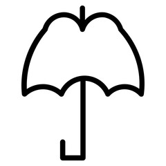 Umbrella Sign Tool Line Icon