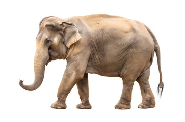 Obraz premium Elephant isolated on white background. Herbivorous mammal. Wildlife. Wild animal.