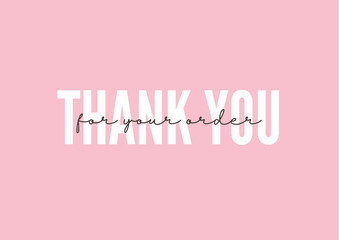 Pink thank you card design