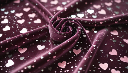 Obraz premium Hearts. red, pink, fabric