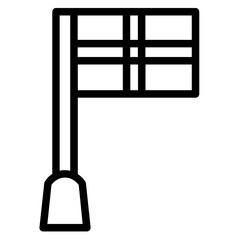 Football Sport Flag Line Icon