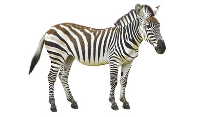Fototapeta premium Zebra, isolated on transparent background
