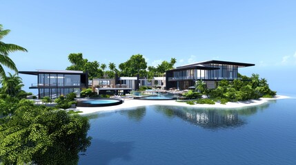 Obraz premium Luxury Island Villa