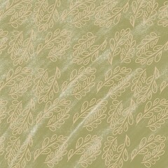 Cute light green flower seamless pattern.