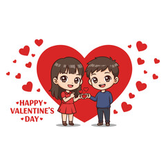 Happy Valentine's Day creative Valentine's Day celebration Valentines day with a romantic couple