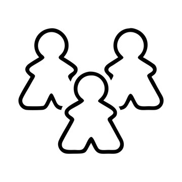 recommend clip art: board game meeples icon, board game meeples line art - simple line art of board game meeples, perfect for board game meeples logos and icons and themed design 
