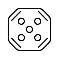 dice tray icon, dice tray line art - simple line art of dice tray, perfect for dice tray logos and icons and themed design 