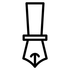 Nib Pen Writing Line Icon