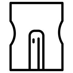 Pencil Sharpener Tool Line Icon