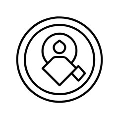 player token icon, player token line art - simple line art of player token, perfect for player token logos and icons and themed design 