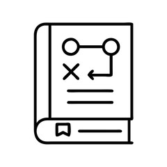 rulebook icon, rulebook line art - simple line art of rulebook, perfect for rulebook logos and icons and themed design 